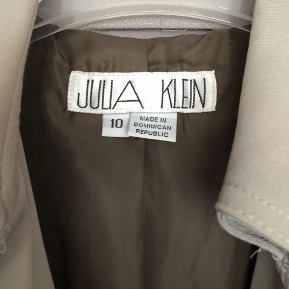Julia Klein Vintage Trench Coat, Size 10 - Picture 13 of 14
